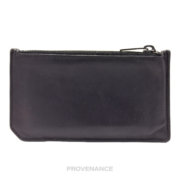 🔴 SLP Fragment Zip Card Holder Wallet - Black Leather - Picture 2 of 7